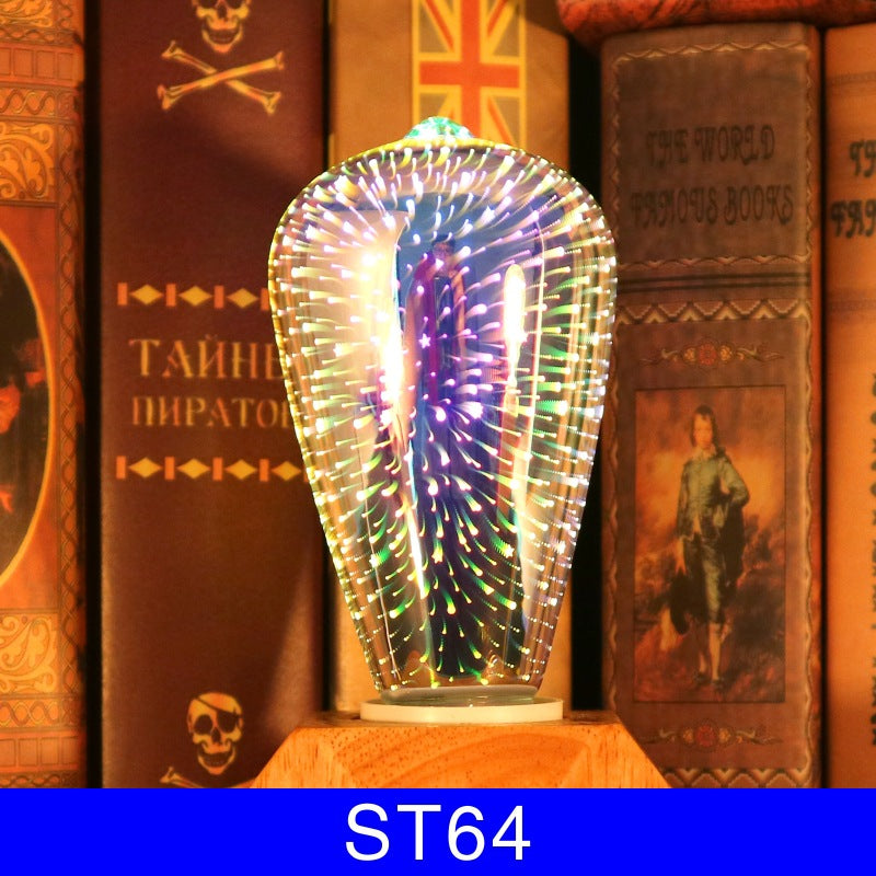 3D Fireworks Light Bulb
