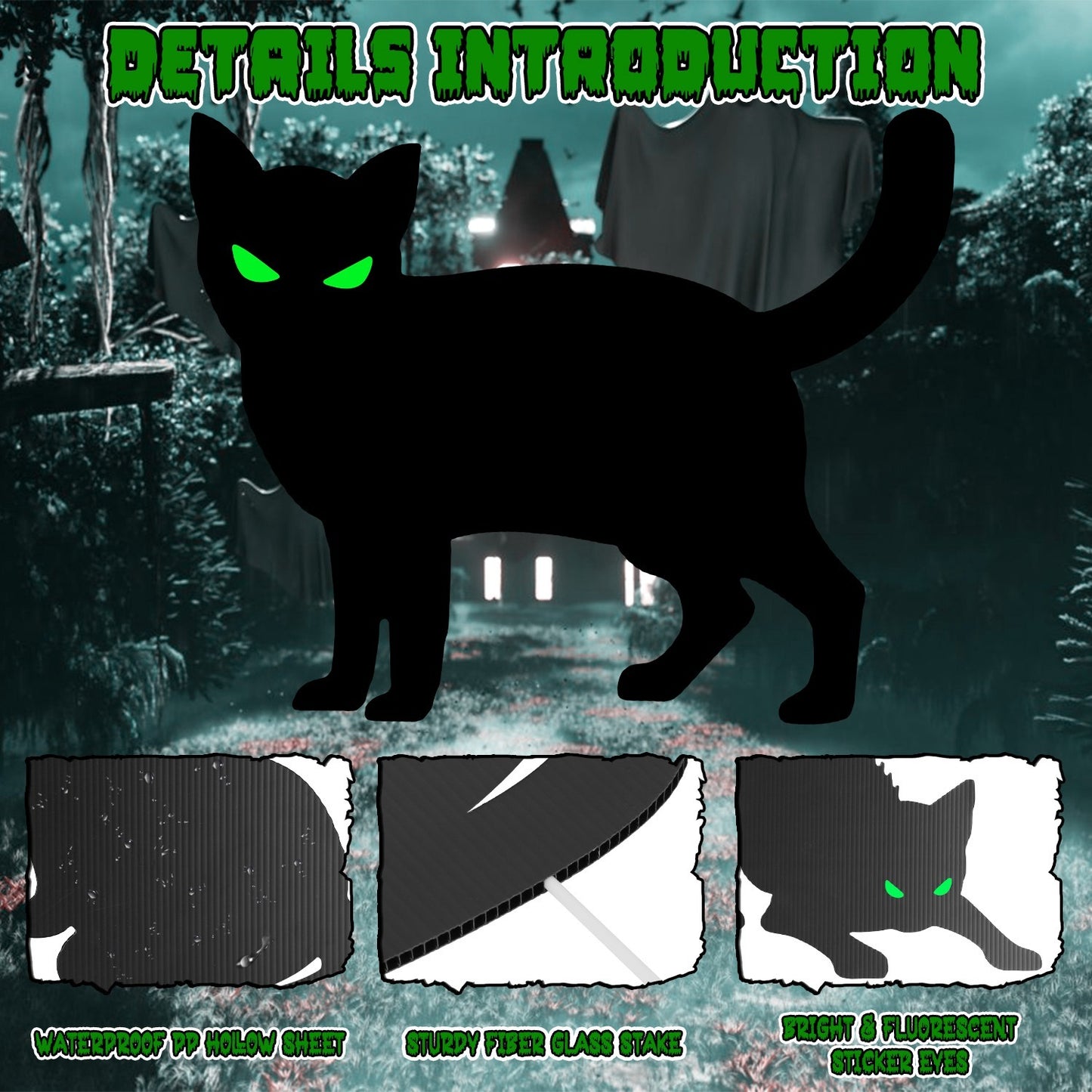 Skull/Tomb/Black Cat Yard Signs