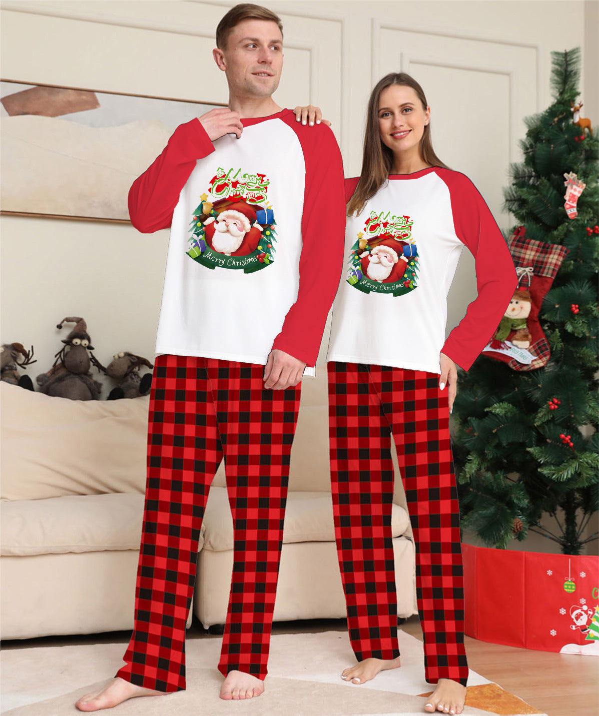 Plaid Pants Family Matching Pajamas