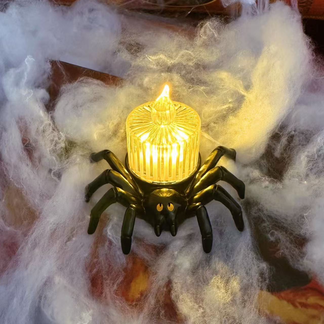 Pumpkin Spider Candle Light
