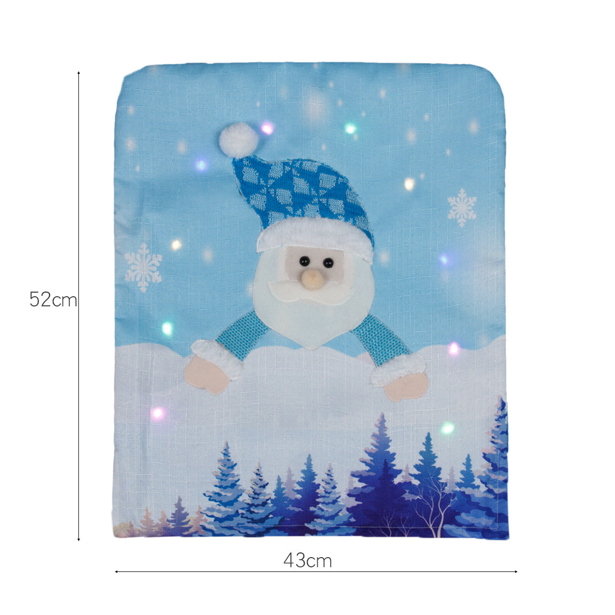 Cross-border New Christmas Chair Cover With Lights In Blue