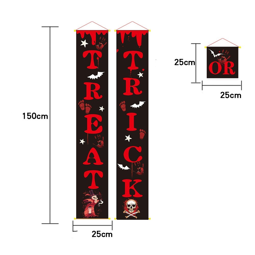 Outdoor banner Halloween couplets