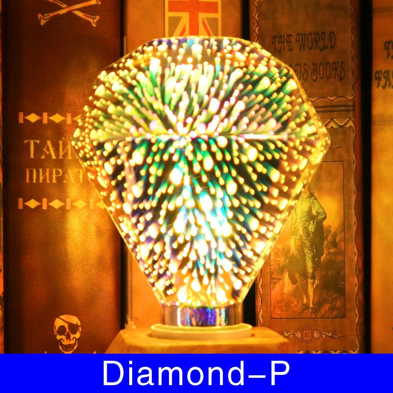 3D Fireworks Light Bulb