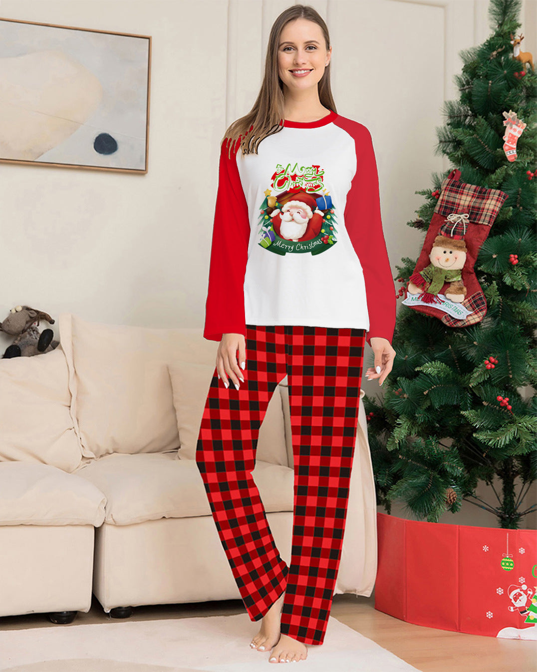 Plaid Pants Family Matching Pajamas