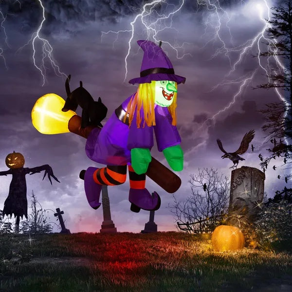Witch Riding Broom
