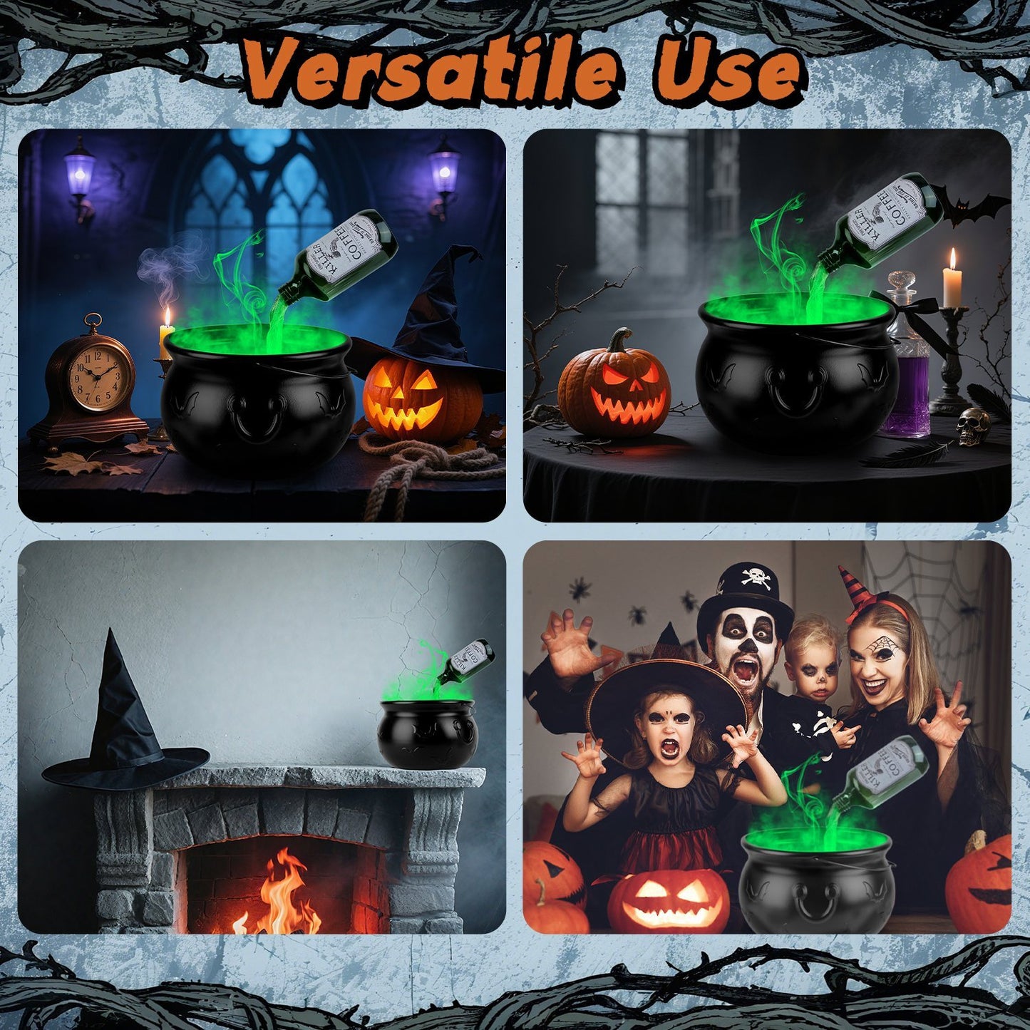 Floating Bottle & Witches Cauldron