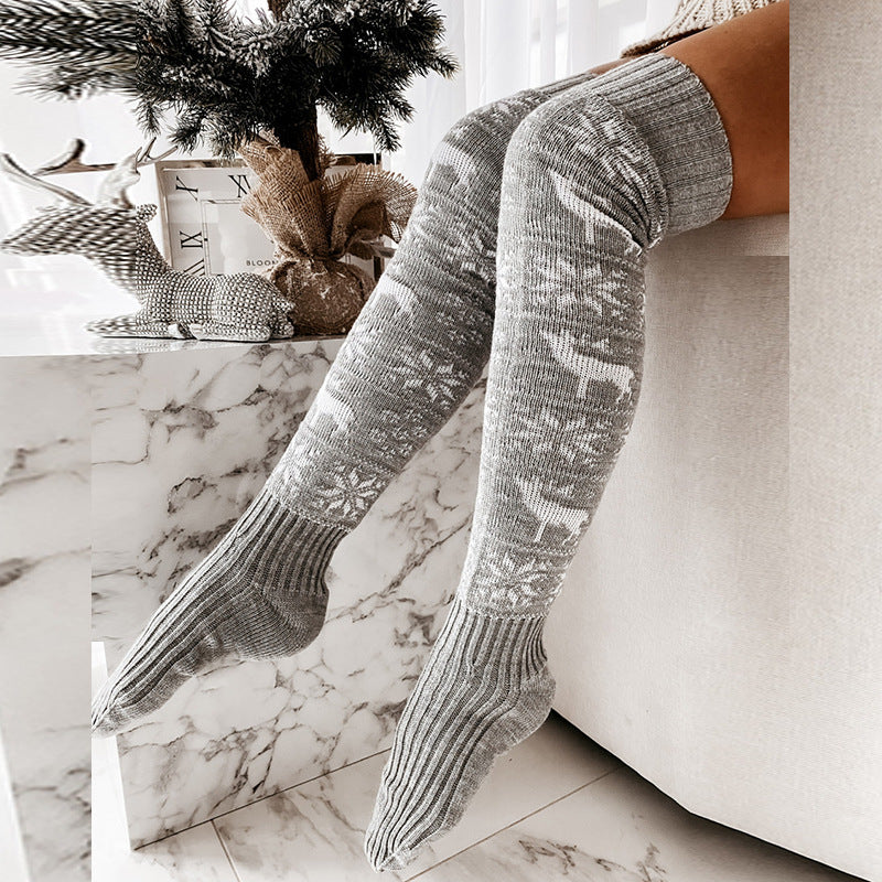 Winter Christmas Warm Knitted Socks