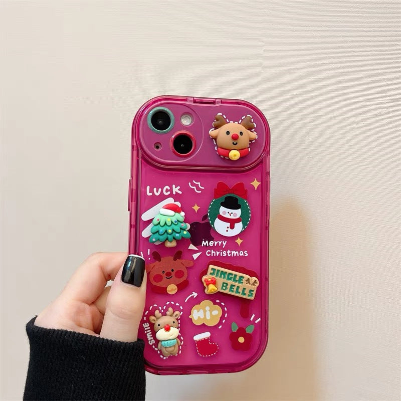 Xmas Santa Claus Cute Elk Hat Phone Case