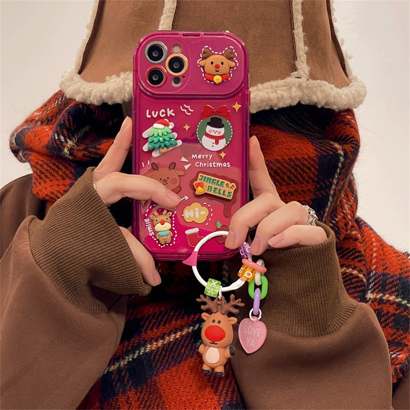 Xmas Santa Claus Cute Elk Hat Phone Case