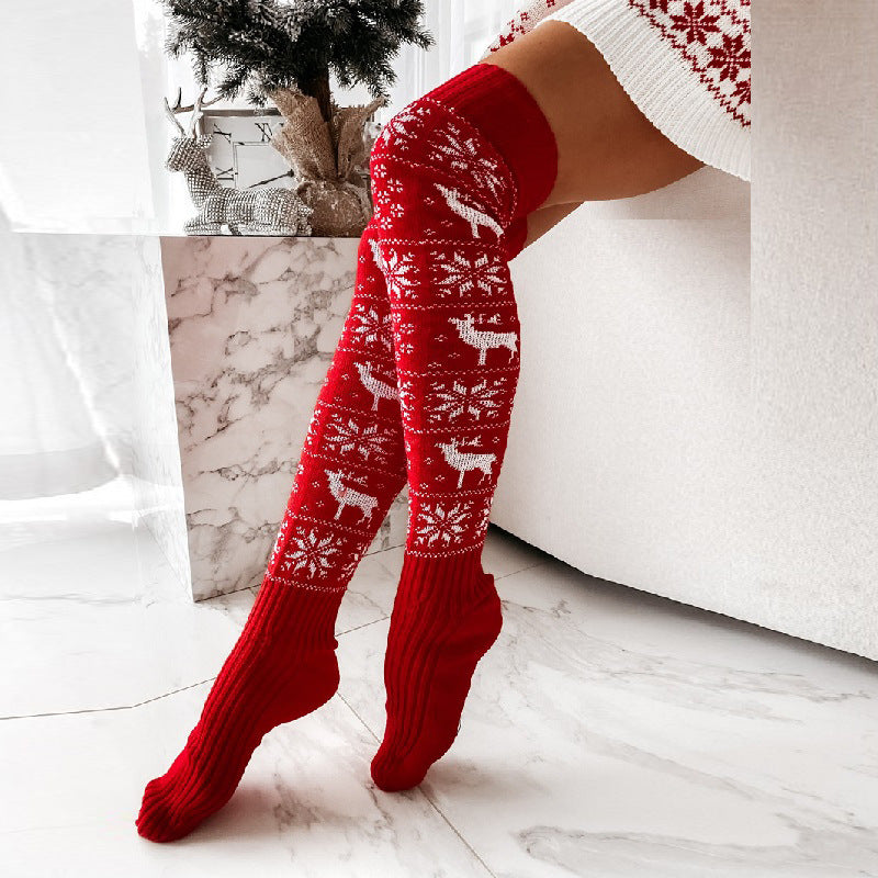Winter Christmas Warm Knitted Socks