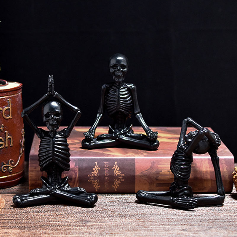 Halloween Horror Desktop Modeling Yoga Skull Skeleton