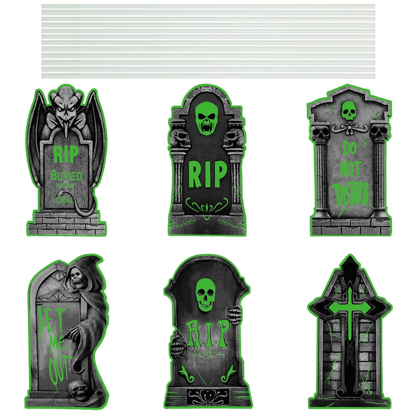 Skull/Tomb/Black Cat Yard Signs