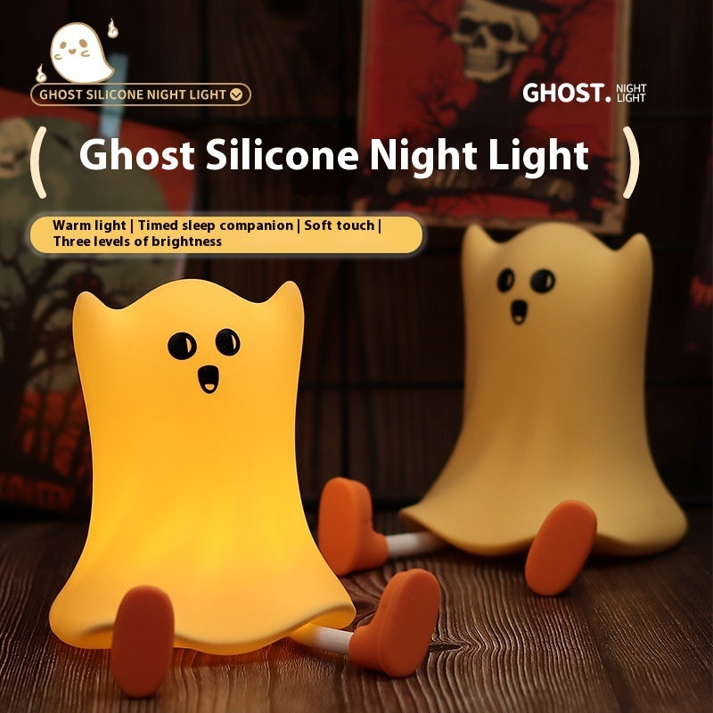 Silicone Ghost Shaped Bedside Lamp