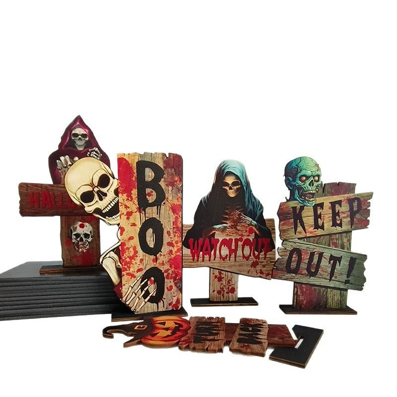 Wooden Retro Halloween Decoration