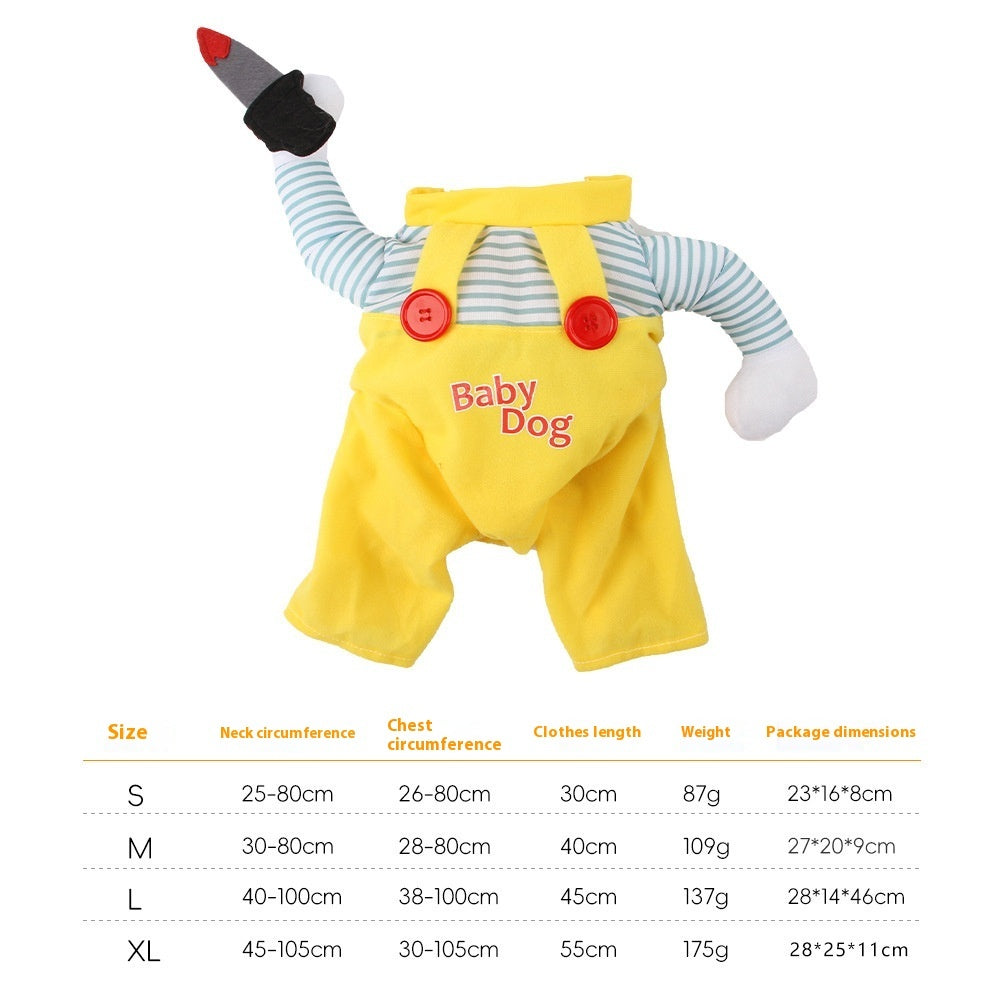 Cat Pet Costume Yellow Knife Assassin Cat Clothing