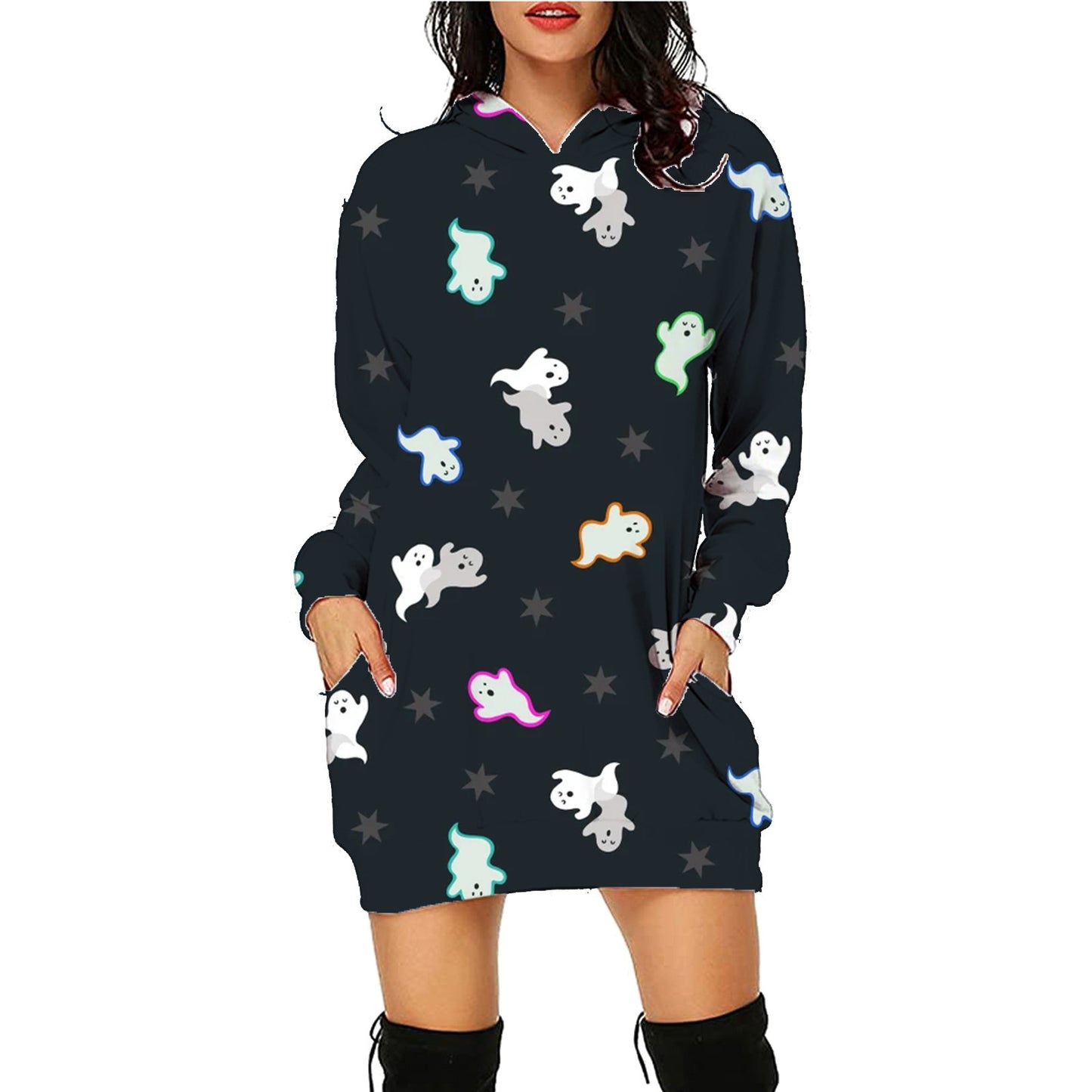 Long Hoodie With Pockets Sweater