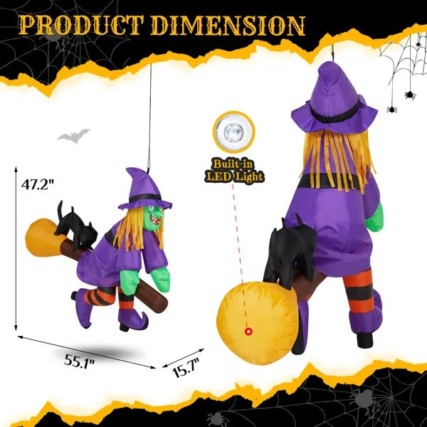 Witch Riding Broom