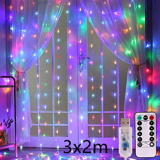 Curtain Garland On The Window USB String Lights