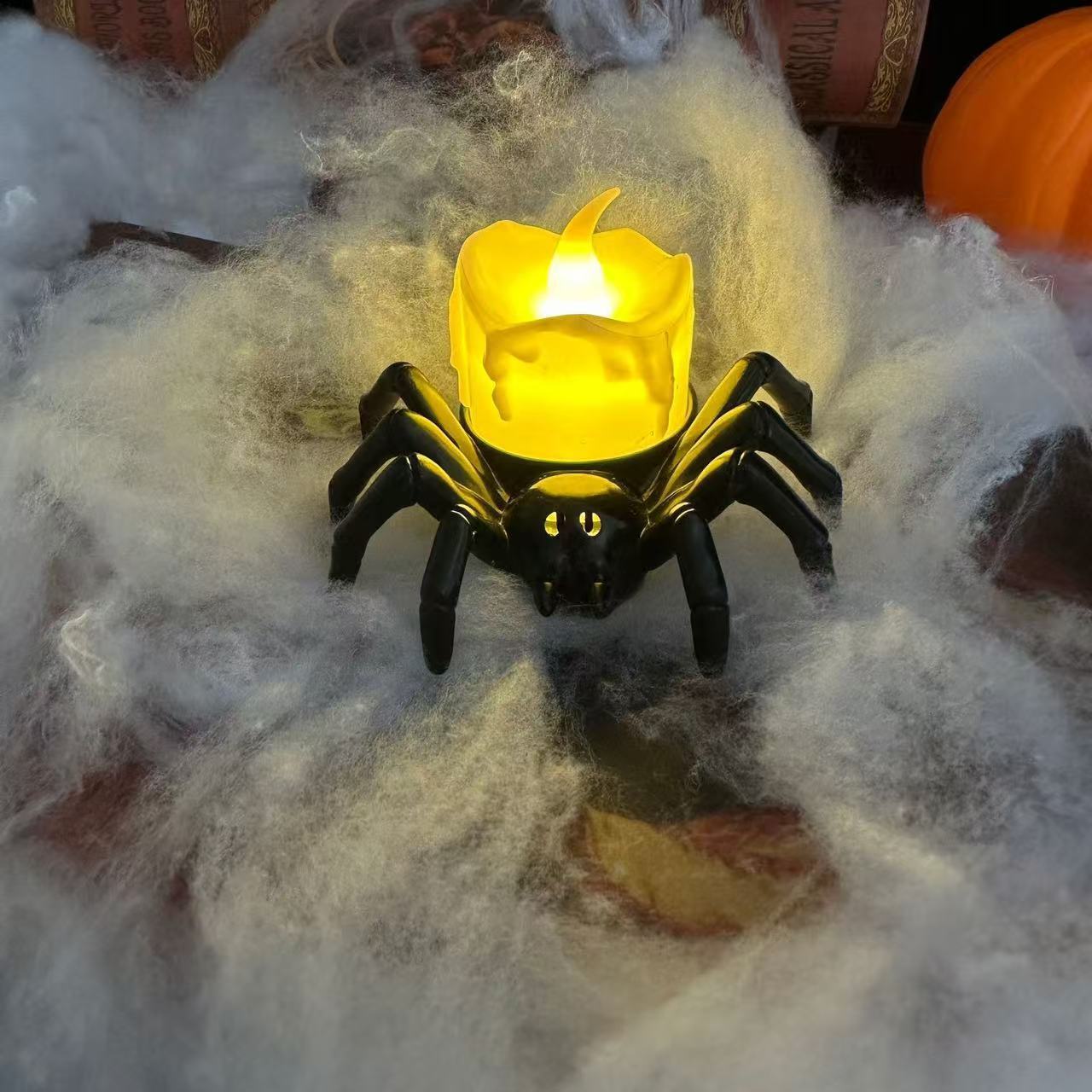 Pumpkin Spider Candle Light