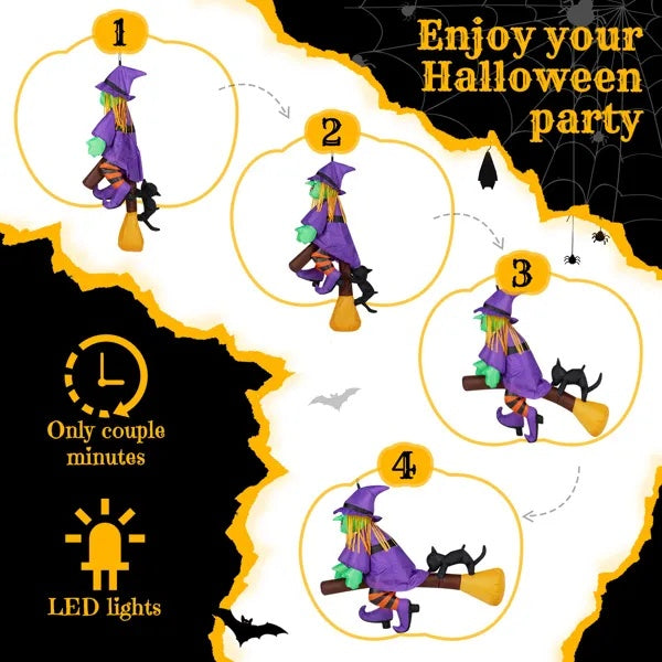 Witch Riding Broom