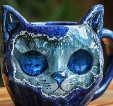 Geode Mug Crystal Cat Cup