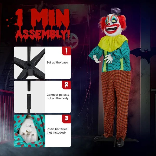 6ft Yellow Eyed Clown