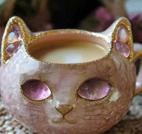 Geode Mug Crystal Cat Cup