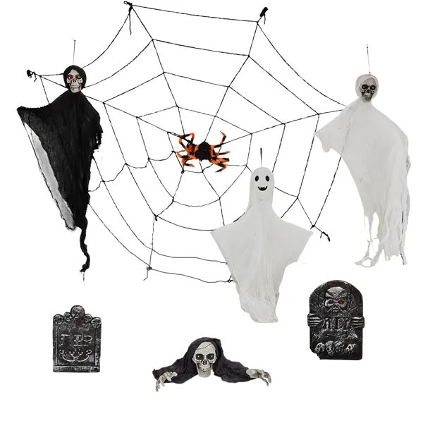 Hanging Ghosts/Cobwebs/Gravestone