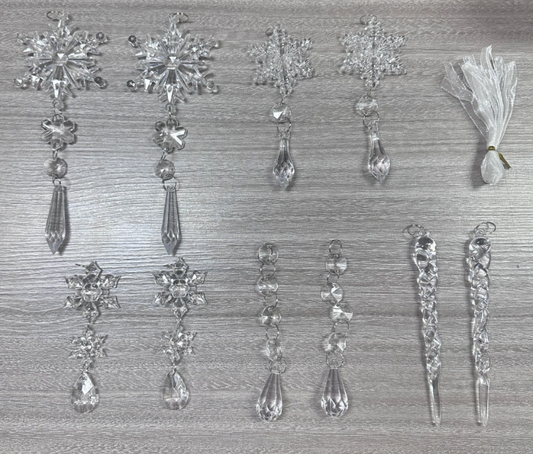 Acrylic Ice Strip Xmas Ornaments