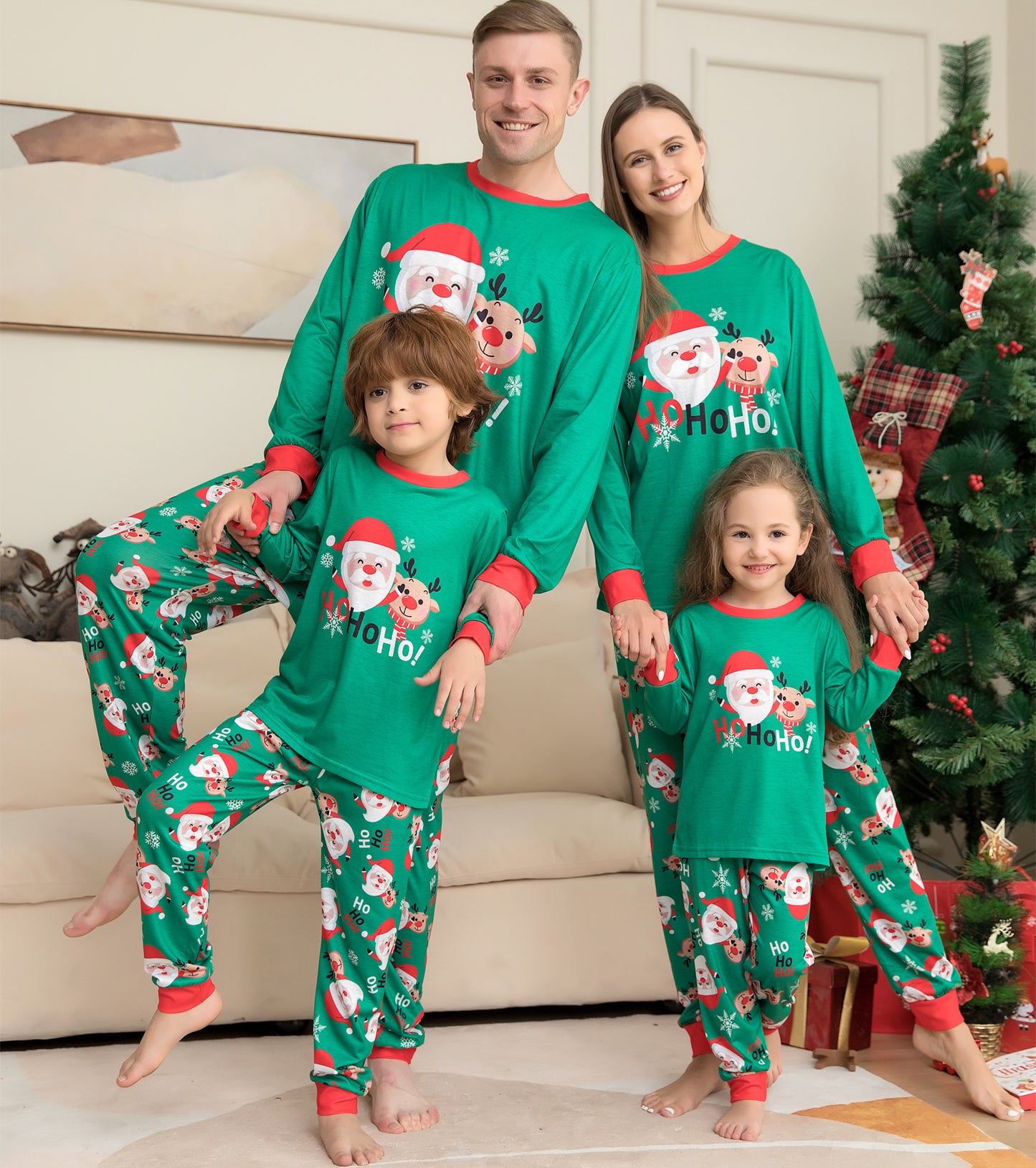 Santa Claus Matching Family Christmas PJs Sets