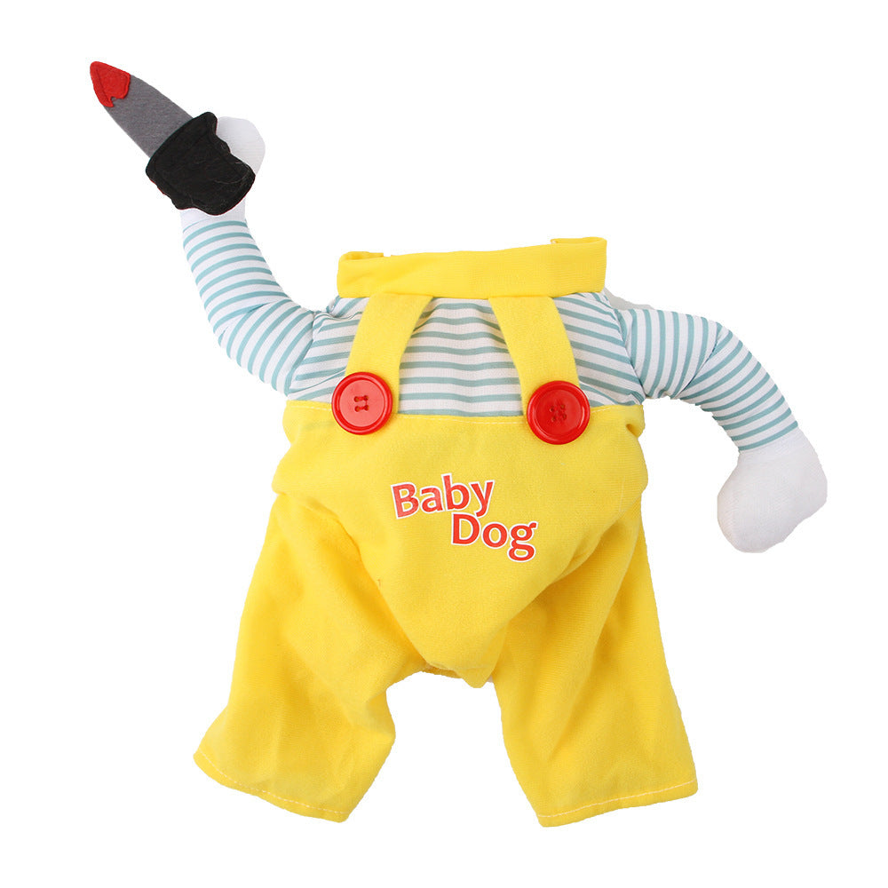 Cat Pet Costume Yellow Knife Assassin Cat Clothing