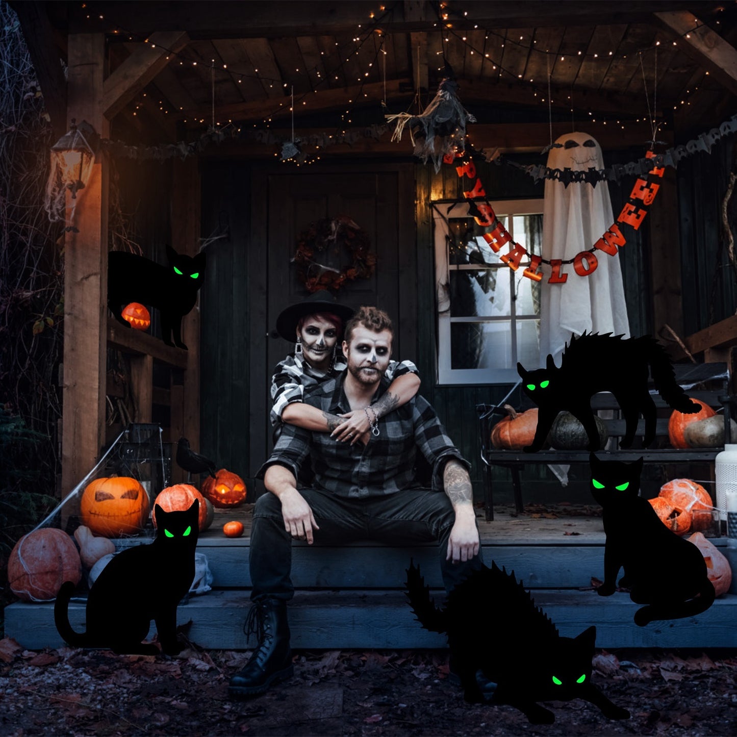 Skull/Tomb/Black Cat Yard Signs