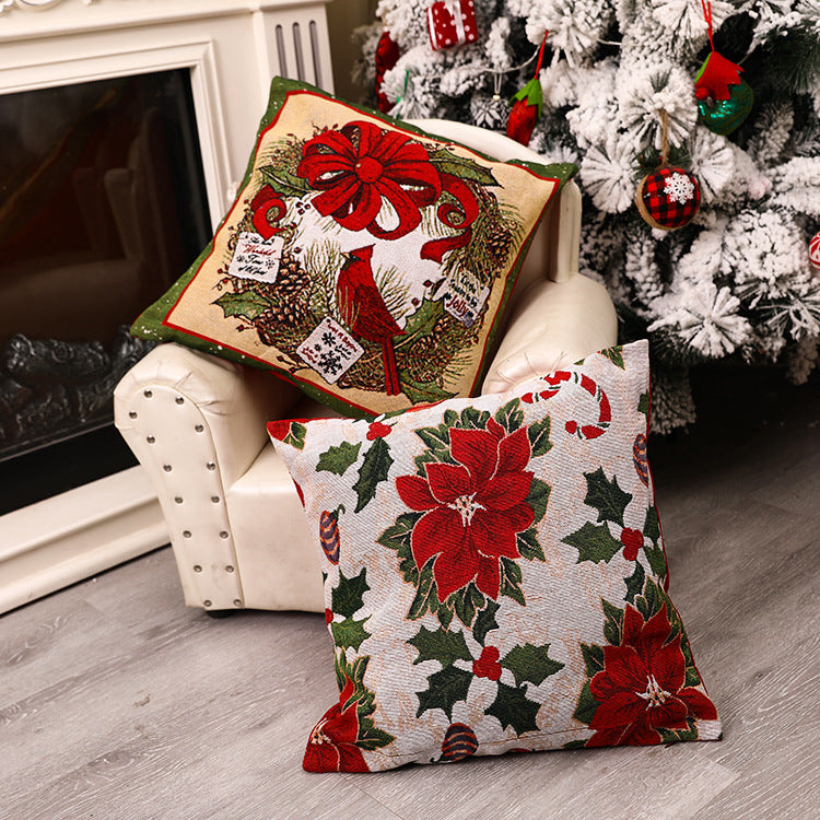 Christmas Square Pillow Cover Home