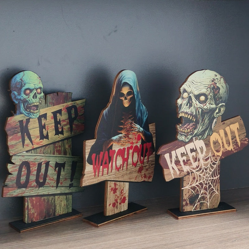 Wooden Retro Halloween Decoration