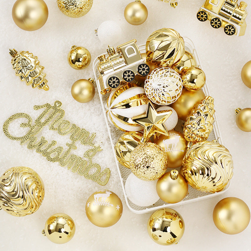 Platinum Painted Christmas Ball Set