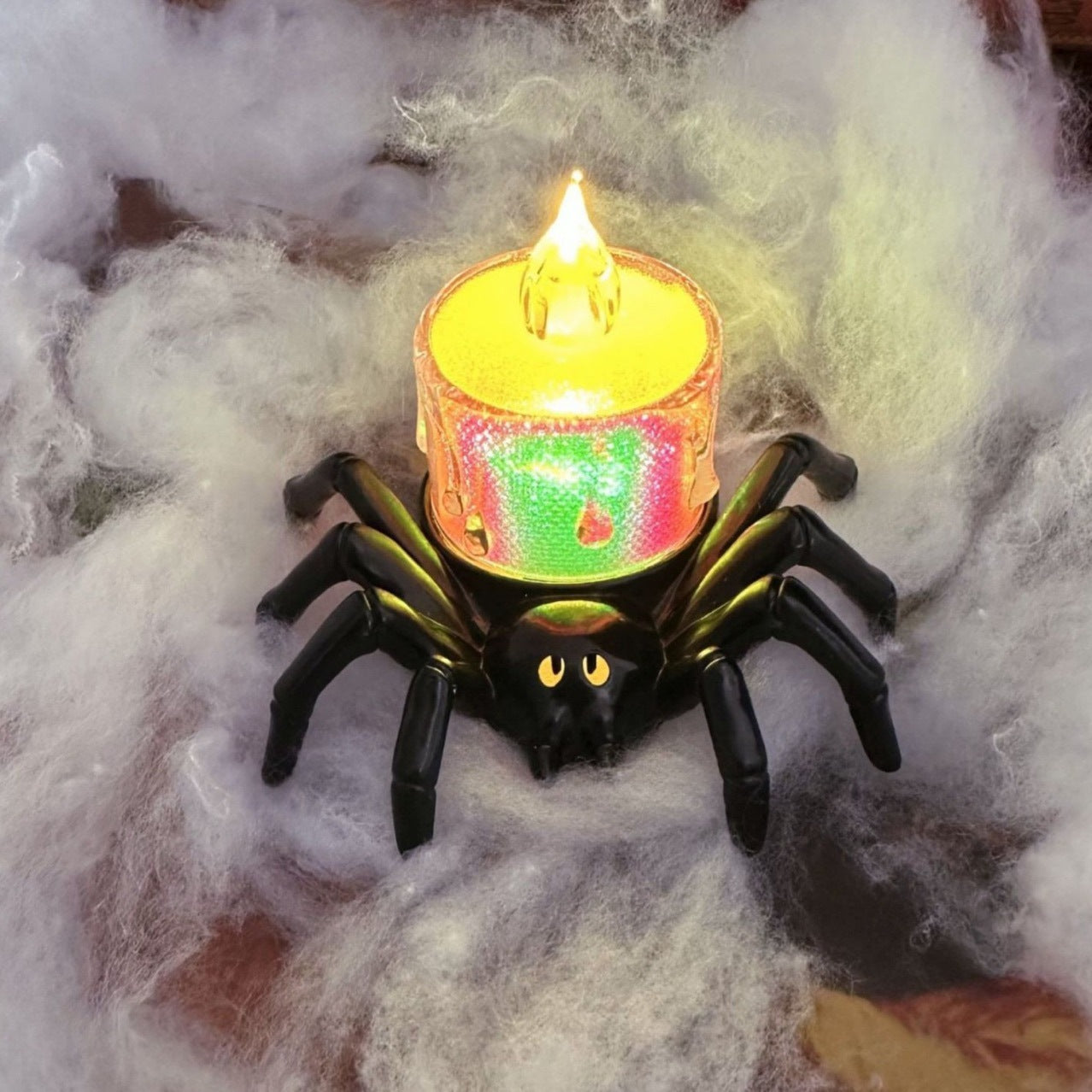 Pumpkin Spider Candle Light