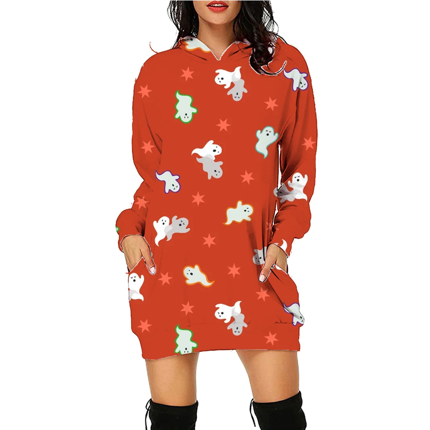 Long Hoodie With Pockets Sweater