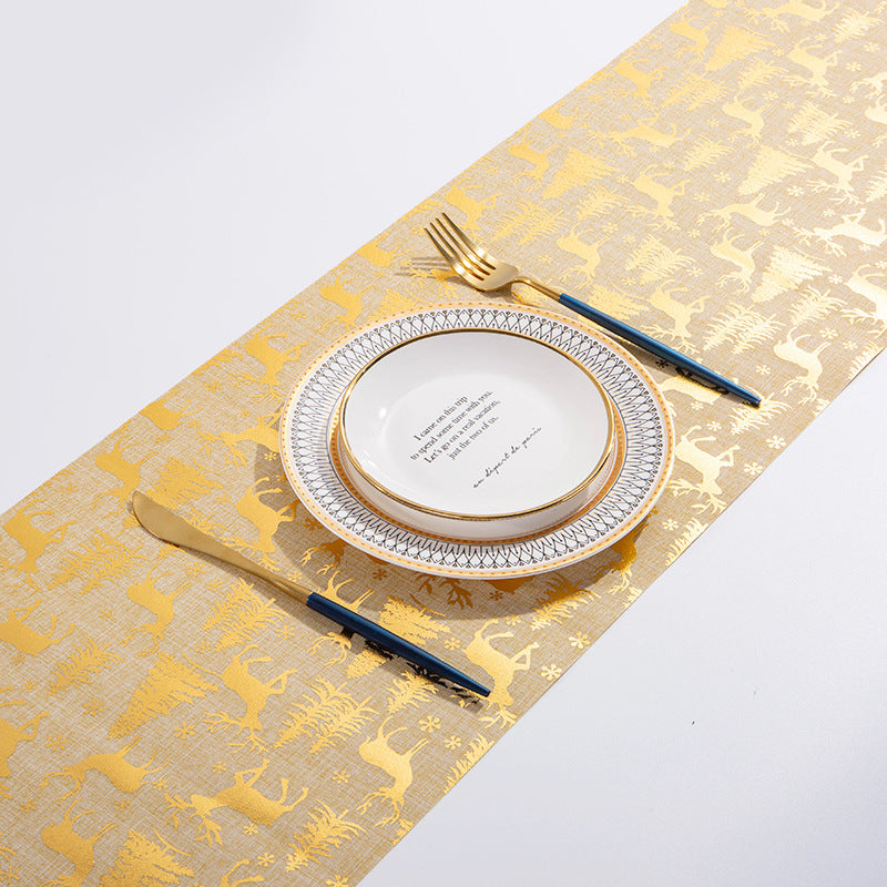 Elk Snowman Table Runner