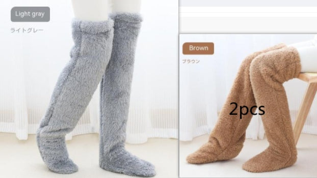 Over Knee High Winter Fuzzy Long Socks