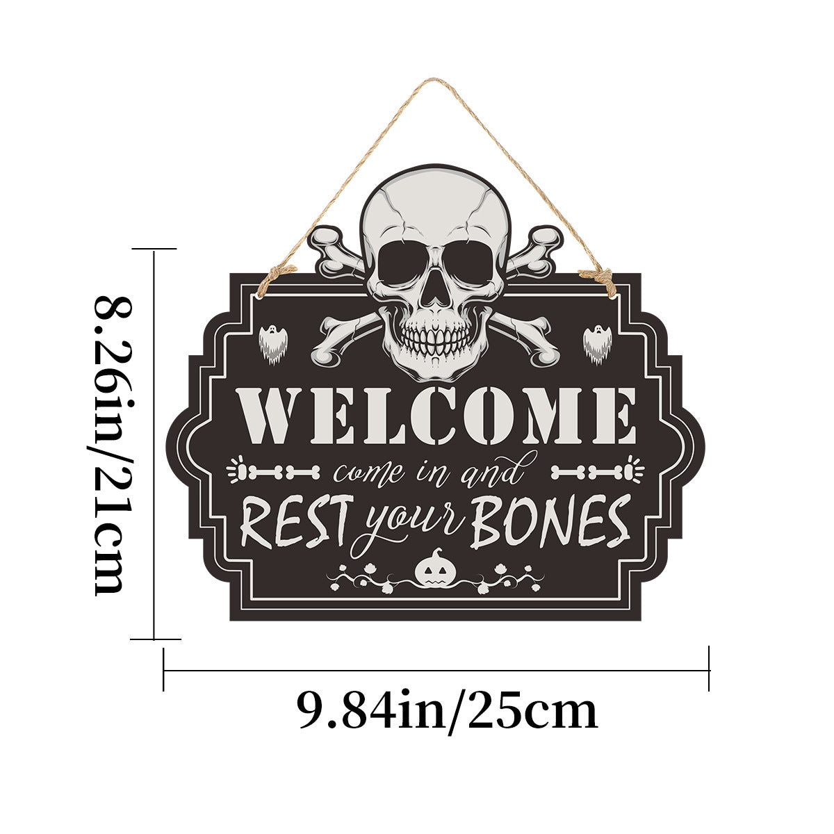 Imitation Wooden Doorplate Ghost