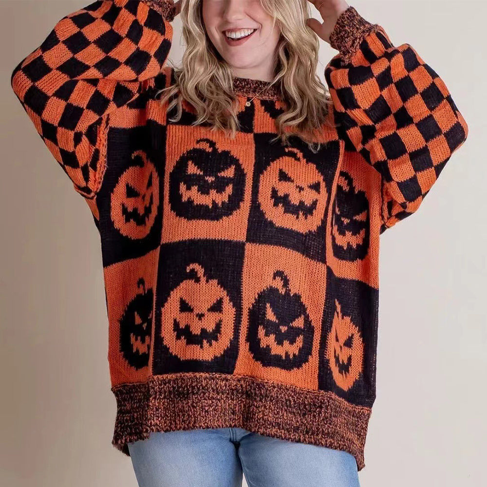 Halloween Cartoon Ghost Sweater
