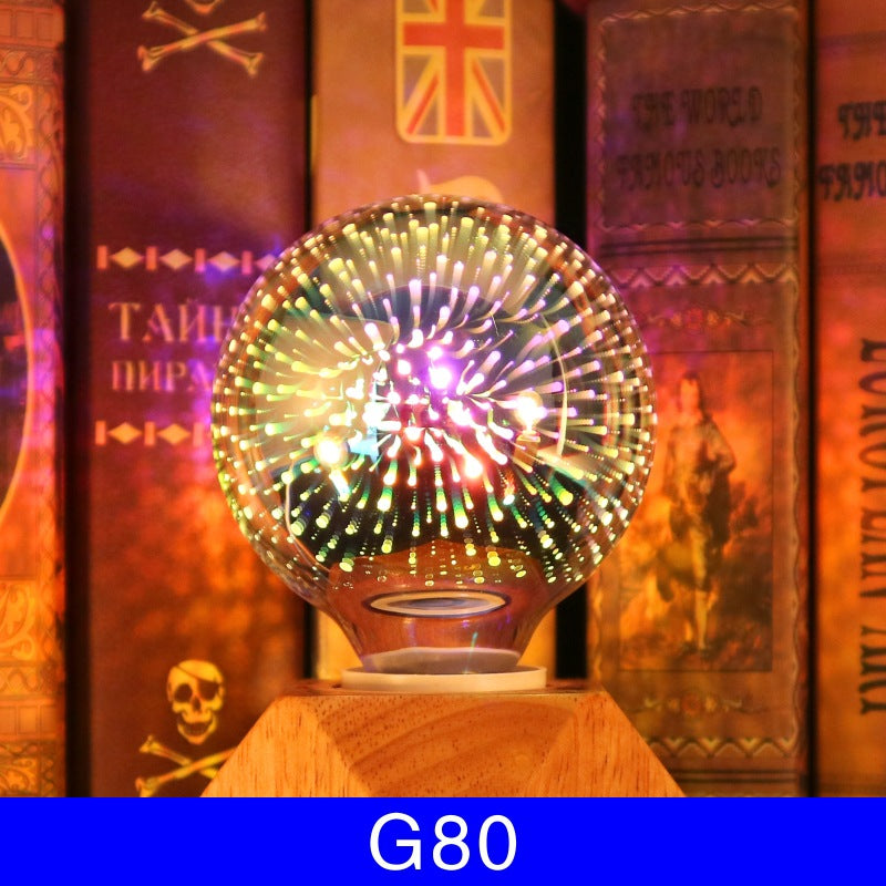 3D Fireworks Light Bulb