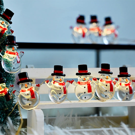 Snowman Modeling Decorative String Lights