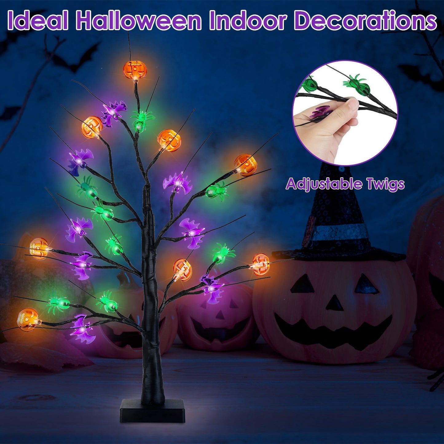 2Pack 1.97FT Lighted Halloween