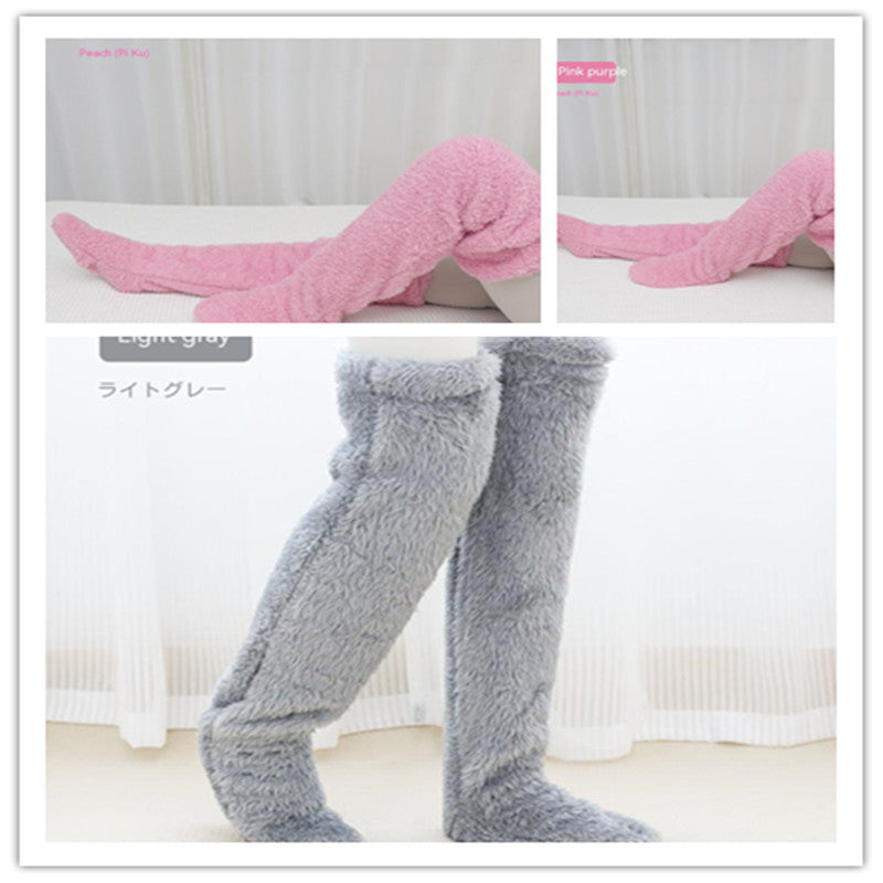 Over Knee High Winter Fuzzy Long Socks