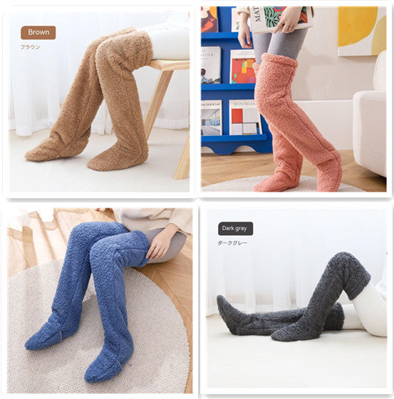 Over Knee High Winter Fuzzy Long Socks