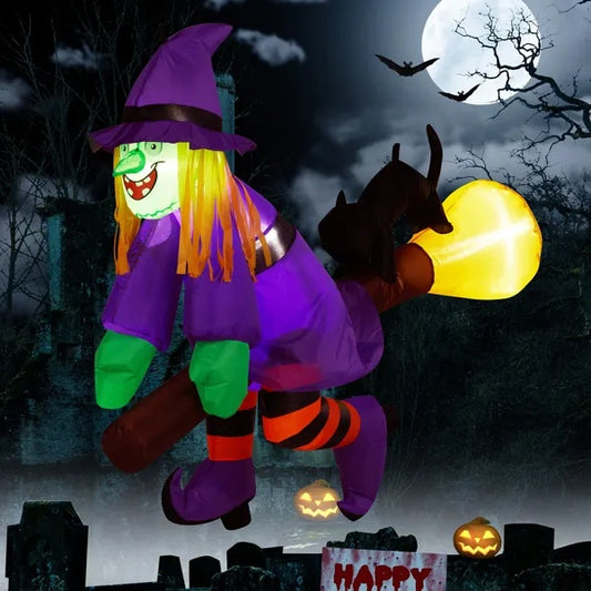 Witch Riding Broom