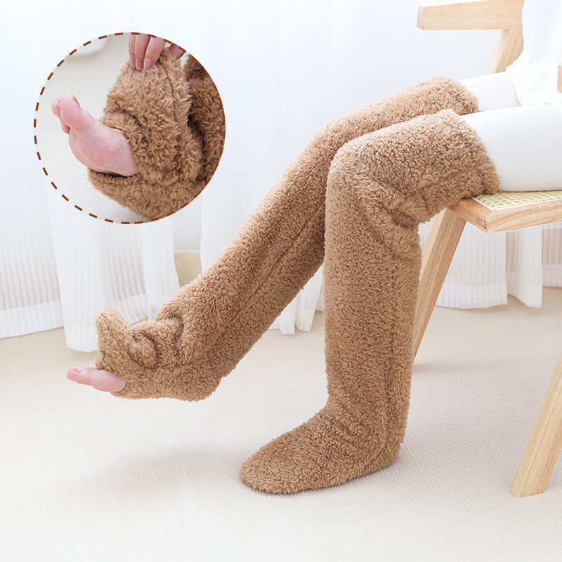 Over Knee High Winter Fuzzy Long Socks