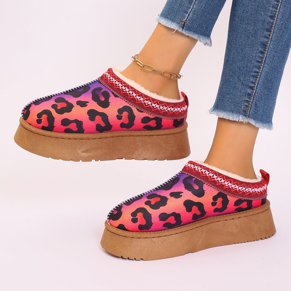 Cartoon Print Ankle Boots