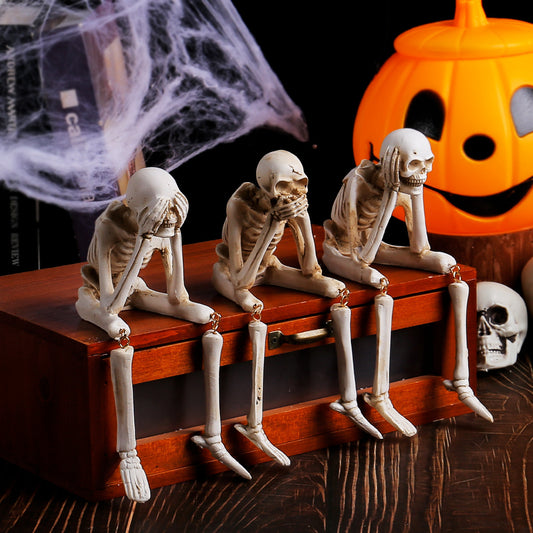 Halloween ghost skulls